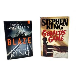 Blaze Bachman 1st Ed/1st print + Geralds Game King 1st Ed Lot of 2 HCDJ
